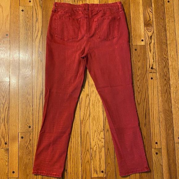 Nydj‎ Red reptile print skinny jeans - Picture 8 of 9